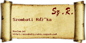 Szombati Réka névjegykártya